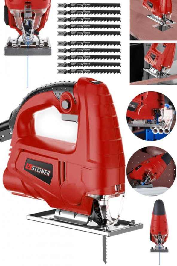 STEİNER 4000 W Sjs Metal Şanzıman 6 Kademe Devirli Bakır Sargılı Dekupaj Testere Makinesi 10 Uç - 2