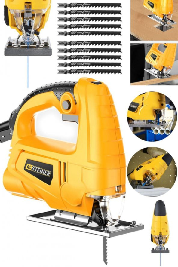 STEİNER 4000 W Sjs Metal Şanzıman 6 Kademe Devirli Bakır Sargılı Dekupaj Testere Makinesi 10 Uç - 2