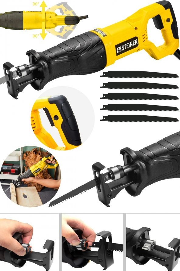 STEİNER Alman Turbo 9001 Devir Ayarlı Bakır Sargı Motor Tuğla Beton Kemik Kesme Tilki Kuyruğu Makinesi ürün görseli