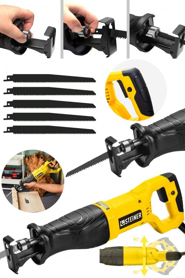 STEİNER Alman Turbo 9001 Devir Ayarlı Bakır Sargı Motor Tuğla Beton Kemik Kesme Tilki Kuyruğu Makinesi - Resim 2