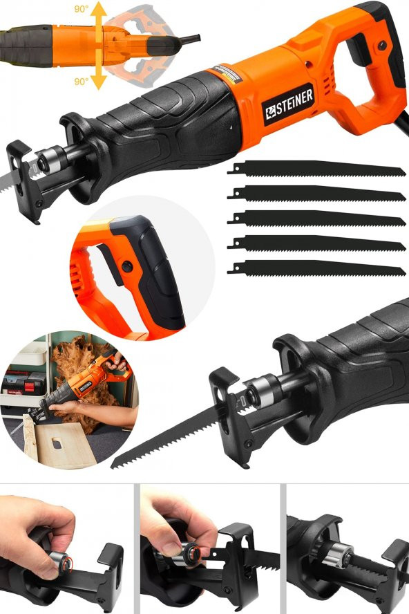 STEİNER Alman Turbo 3001 Devir Ayarlı Tilki Kuyruğu Bakır Sargı Motor Kemik Tuğla Beton Kesme Makinesi - Resim 2