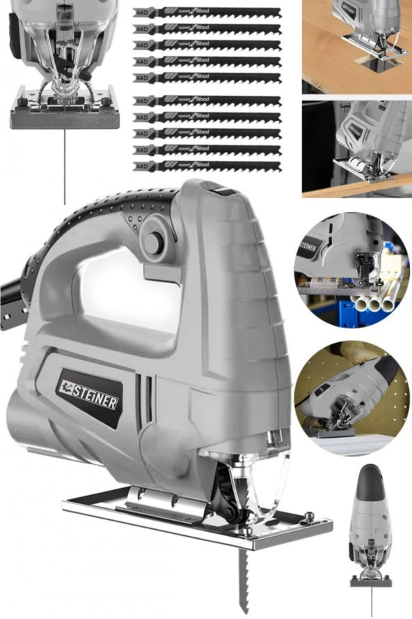 STEİNER 4000 W Sjs Metal Şanzıman 6 Kademe Devirli Bakır Sargılı Dekupaj Testere Makinesi 10 Uç - 2