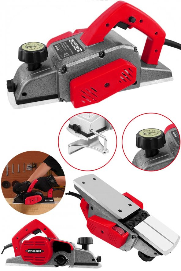 STEİNER Alman 4200 Watt Sjs Bakır Sargılı Metal Şanzıman Motor Korumalı Çift Bıçaklı Planya Rende Makinesi