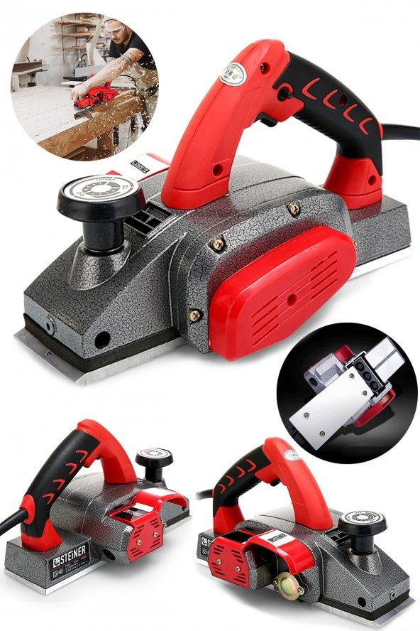 STEİNER Alman Titan 4200 Watt Motor Korumalı Bakır Sargılı Metal Şanzuman Çift Bıçaklı Planya Rende Makinesi ürün görseli