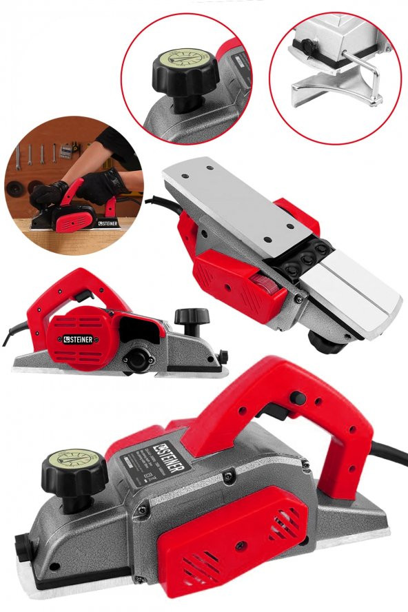 STEİNER Alman 4200 Watt Sjs Bakır Sargılı Metal Şanzıman Motor Korumalı Çift Bıçaklı Planya Rende Makinesi - 2