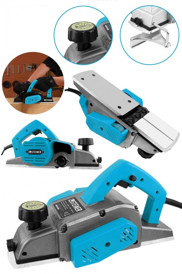 STEİNER Alman 4200 Watt Sjs Bakır Sargılı Metal Şanzıman Motor Korumalı Çift Bıçaklı Planya Rende Makinesi - 2