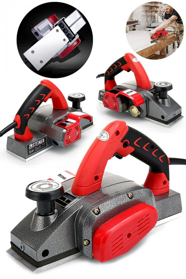 STEİNER Alman Titan 4200 Watt Motor Korumalı Bakır Sargılı Metal Şanzuman Çift Bıçaklı Planya Rende Makinesi - 2
