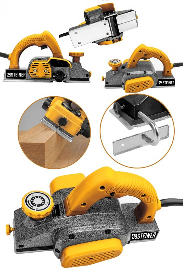 STEİNER Germany Technology 3400 Watt Bakır Sargılı Metal Şanzıman Çift Bıçaklı Planya Rende Makinesi - 2