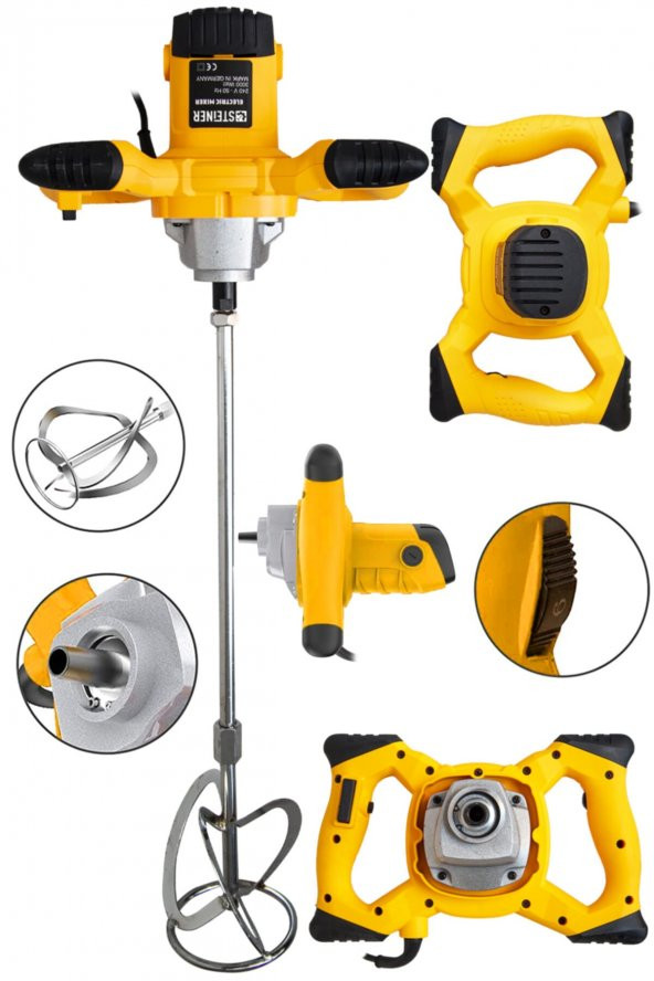 STEİNER Germany Technology Srı-3000 Watt Bakır Sargı 6 Kademeli Alçı Boya Ve Harç Karıştırıcı Mikser ürün görseli 1