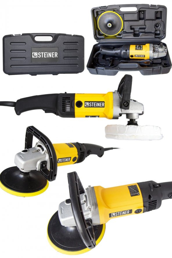 STEİNER 2800 Watt Profesyonel 6 Kademe Devir Ayarlı Metal Dişli Şanzıman Pasta Cila Polisaj Makinesi - 2
