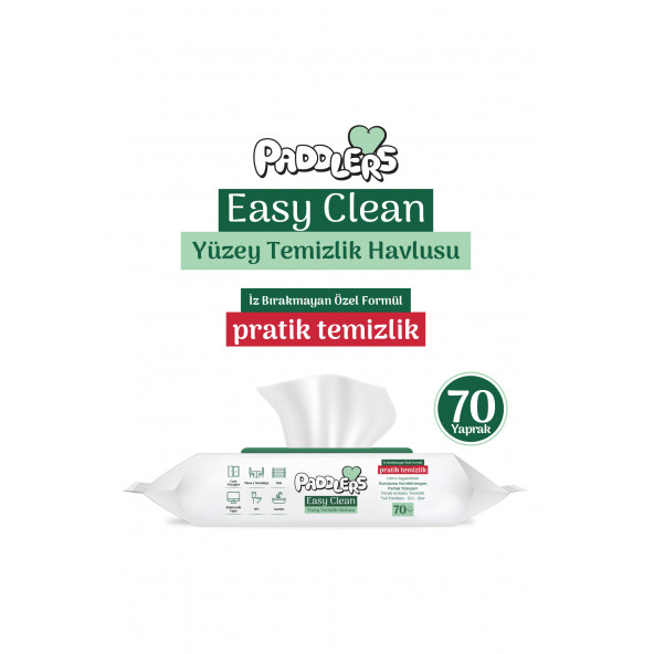 Easy Clean Beyaz Sabun Katkılı Yüzey temizlik Havlusu 70 Yaprak