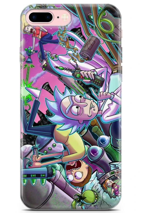 Apple iPhone 7 Plus Uyumlu Kılıf Mista Çizgi Film Grafiti Kapak