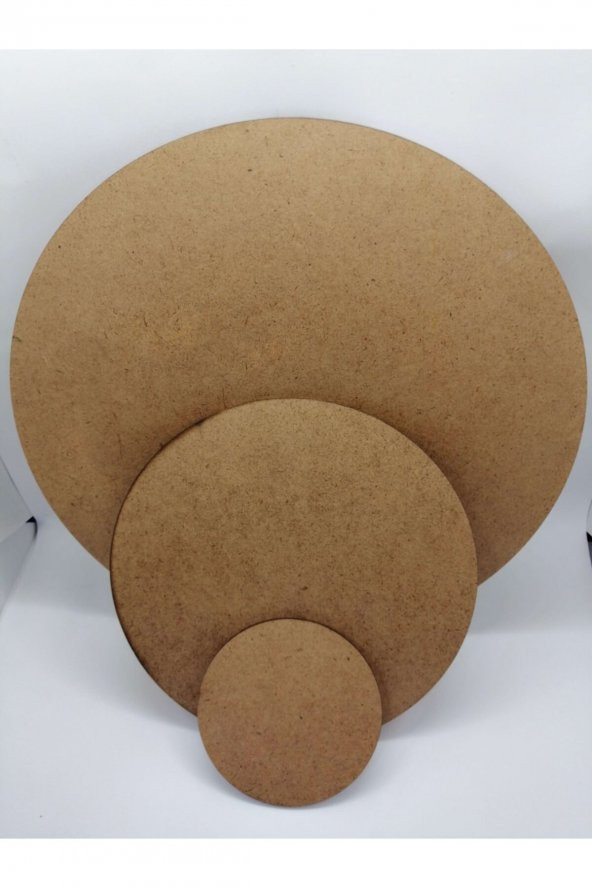 3mm 30cm Çaplı Lazer Kesim Ham Mdf Yuvarlak Daire Tuval Supla