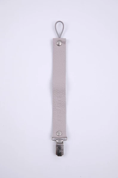 Babyhola Emzik Askısı Korumalı Metal Klipsli %100 Hakiki Deri Özel Ambalajlı Hediyelik 1072-1 - 4