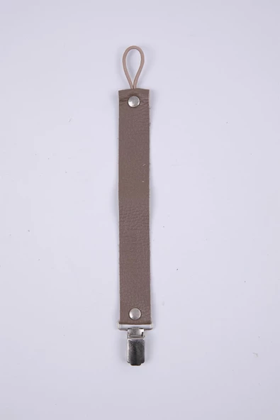 Babyhola Emzik Askısı Korumalı Metal Klipsli %100 Hakiki Deri Özel Ambalajlı Hediyelik 1072-1 - 8