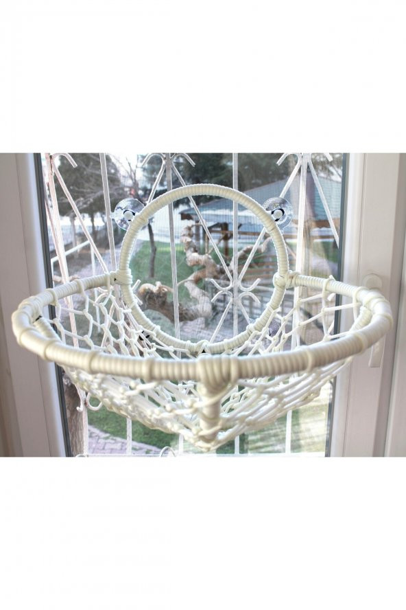 Grant Kedi Cam Yatağı & Cam Askılı Vantuzlu Kedi Yatağı Beyaz - 3