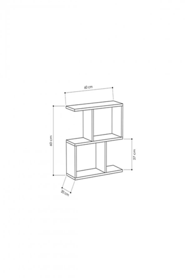 Alfa Yan Sehpa Kitaplık Bej - 2