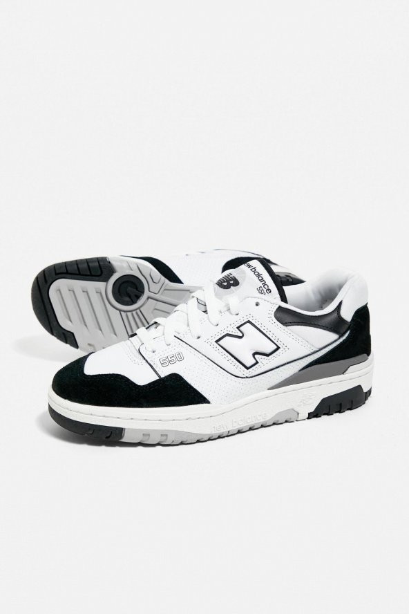 New Balance 550 Beyaz & Siyah Spor Ayakkabı - Resim 2