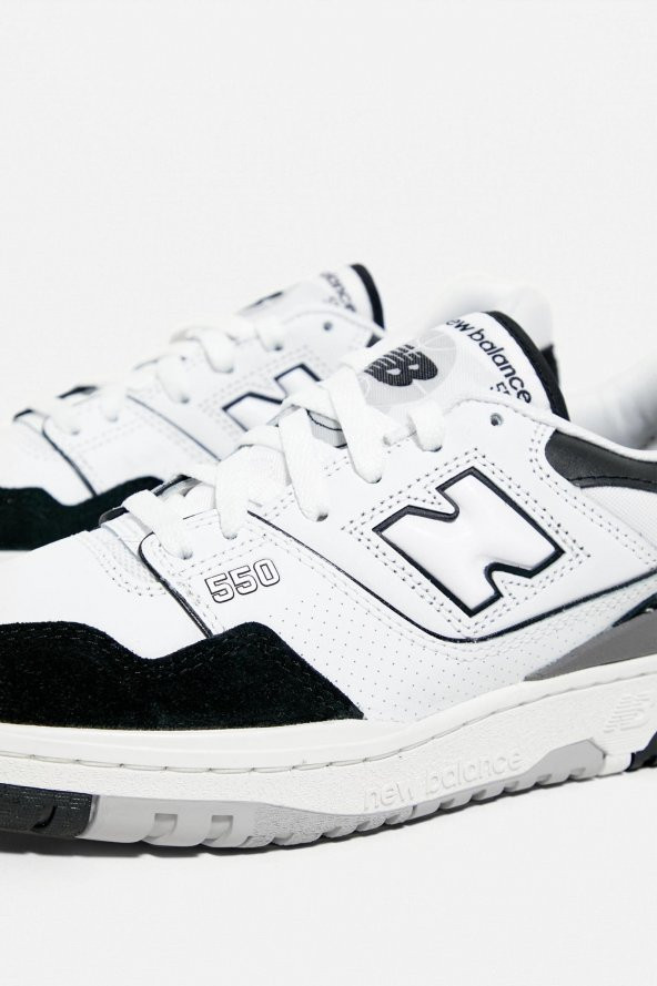 New Balance 550 Beyaz & Siyah Spor Ayakkabı - Resim 5