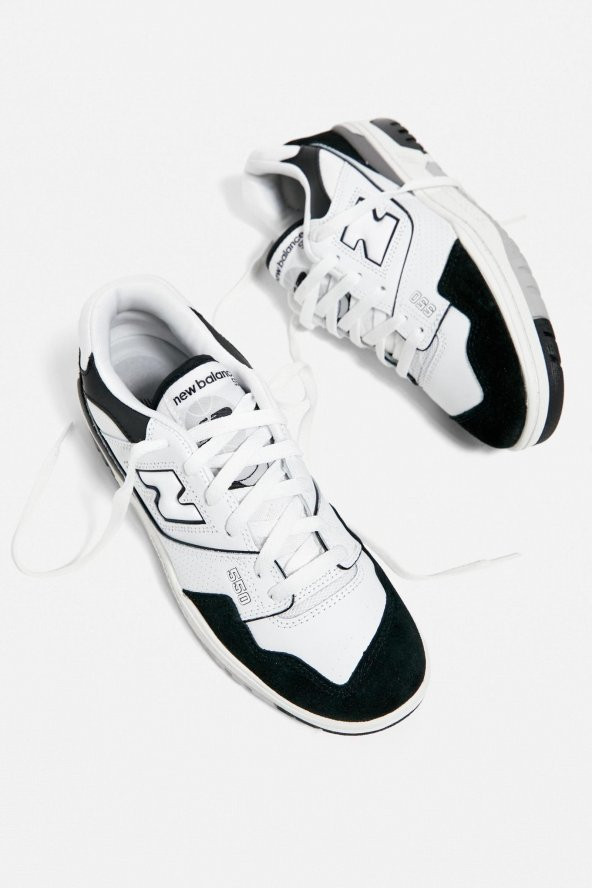 New Balance 550 Beyaz & Siyah Spor Ayakkabı - Resim 4