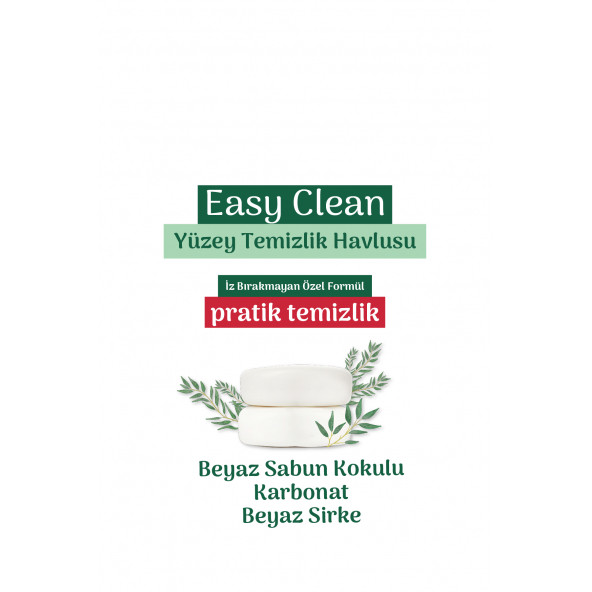 Easy Clean Beyaz Sabun Katkılı Yüzey temizlik Havlusu 3x70 (210 Yaprak) - 4