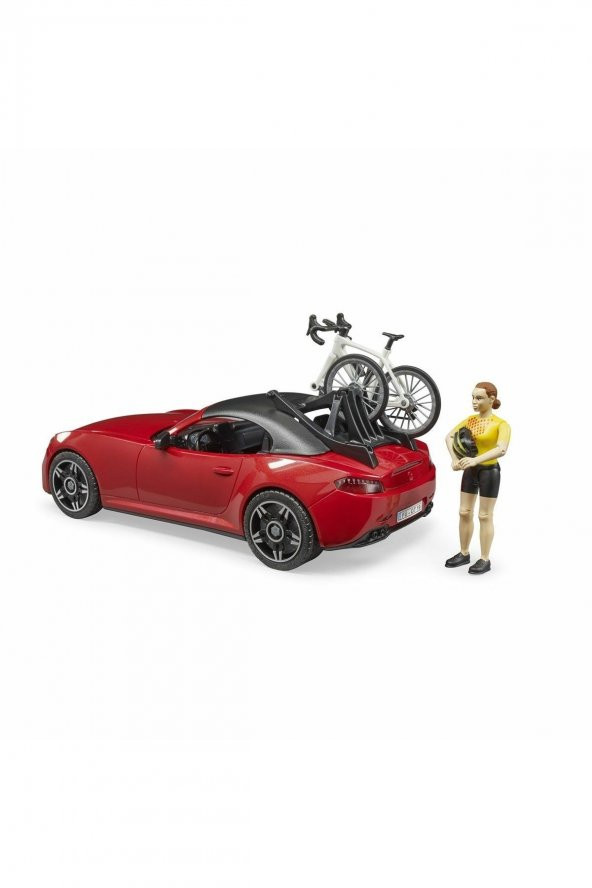 BRUDER 03485 ROADSTER ARABA & BİSİKLET VE SÜRÜCÜSÜ - 3