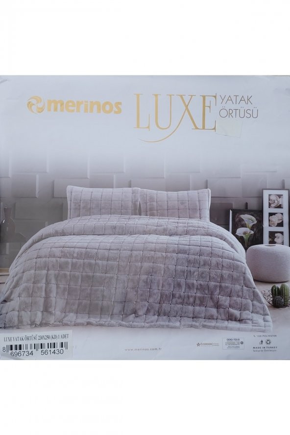 Luxe Çift Kişilik Tavşan Tüyü Yatak Örtüsü 230x250 Yastıksız