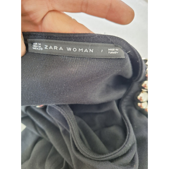 ZARA SİYAH MİNİ ELBİSE/TUNİK - 7