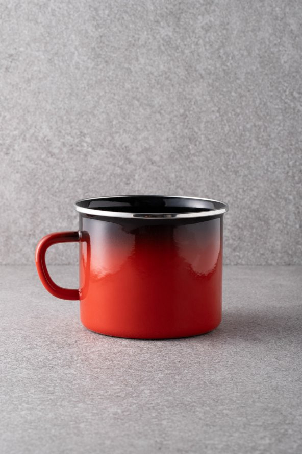 Elo Emaye Kapaksız Sütlük 14 cm - Kırmızı