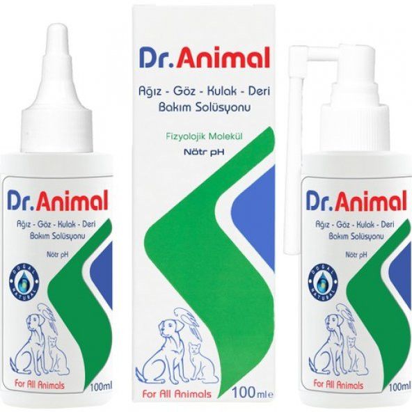 Dr. Animal Ağız, Göz, Kulak, Deri Bakım Solüsyonu 100 ml