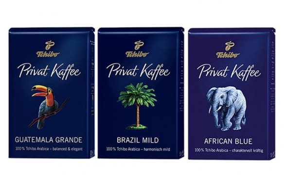 Privat Kaffee Guatemala Grande - African Blue - Brazil Mild 500g