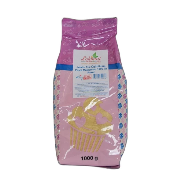 Jelatin Toz Öğütülmüş Pasta Malzemesi 1000 Gr Paket