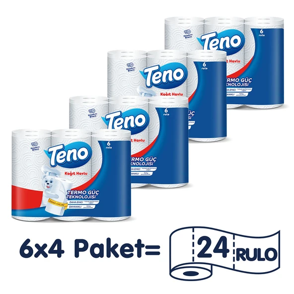 Teno Avantaj Paket Kağıt Havlu 24 Rulo (6 Rulo x 4 Paket) - 2