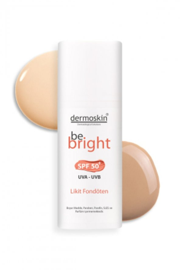 DERMOSKIN Be Bright Spf50+ Likit Fondöten 33ml - Light 8697796000813