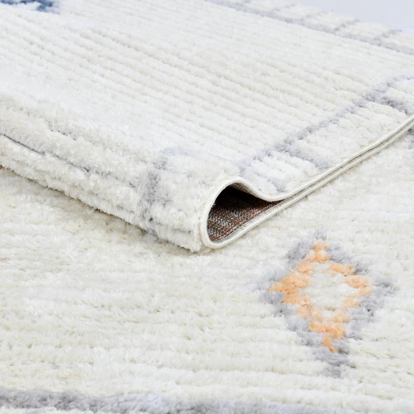 Mistik Krem Yumuşak Peluş Çocuk Odası Oturma Odası Salon Mutfak Halısı F456O_YF86 - 4