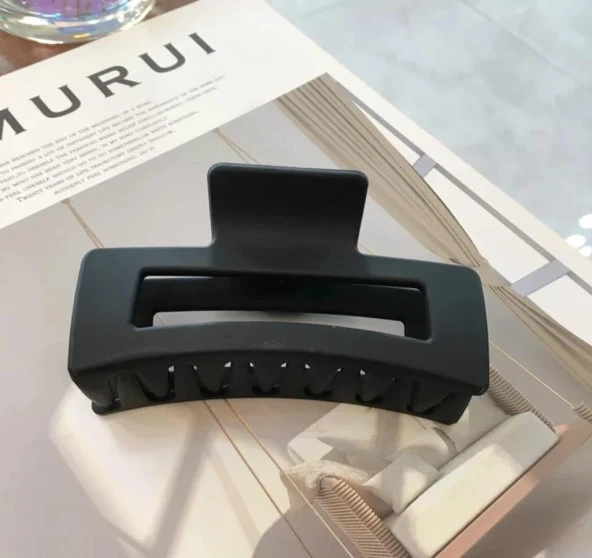 Mandal Toka İthal Ürün Büyük Boy 10 cm Mat Siyah Saç Tokası