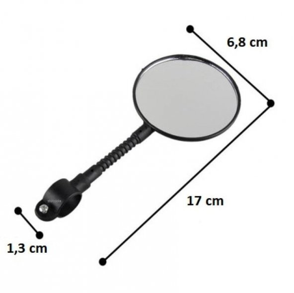 Zhltools Bisiklet Dikiz Aynası 17Cm - 5