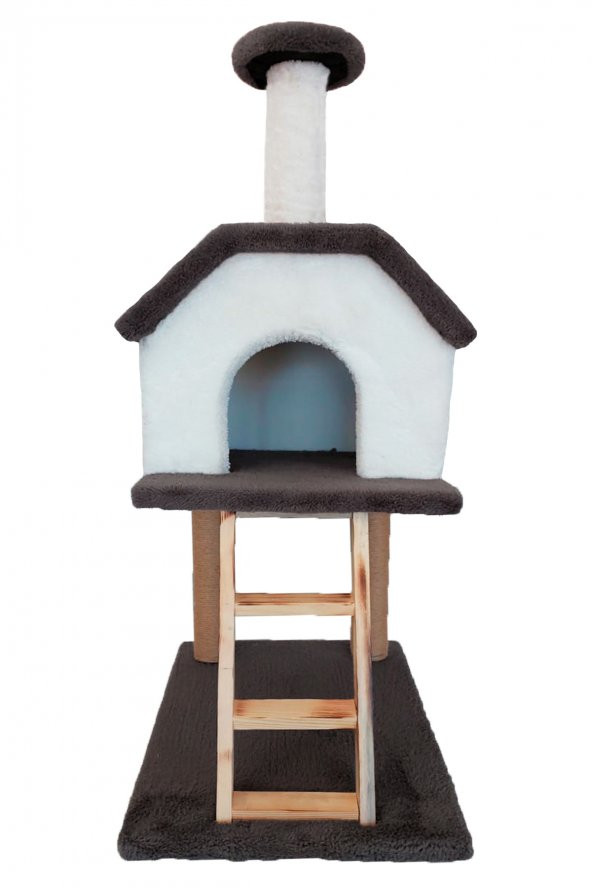 Merdivenli Katlı Kedi Evi - 4