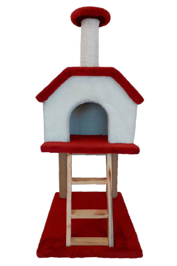Merdivenli Katlı Kedi Evi - 5
