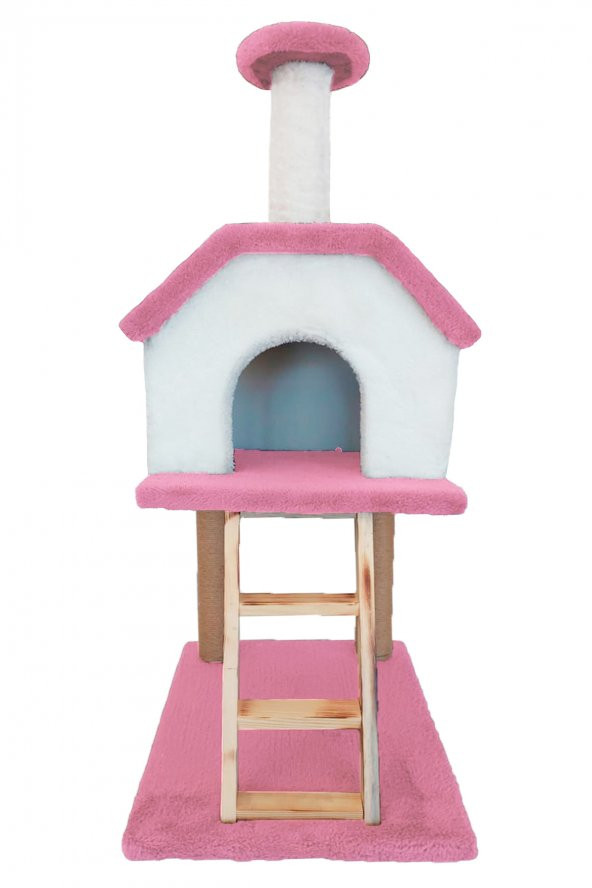 Merdivenli Katlı Kedi Evi - 7