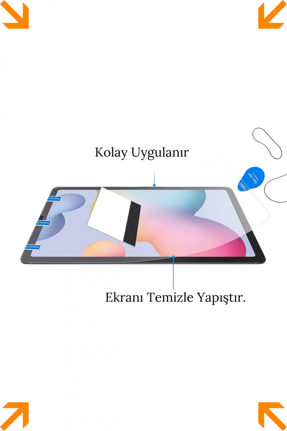 Galaxy Tab S9 SM-X710 Uyumlu Gerçek Kağıt Hissi Parlama Önleyici Paper Like Ekran Koruyucu - Resim 5