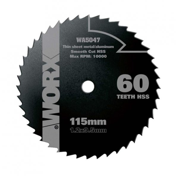 WORX WA5047 115x9,5mm Alüminyum, PVC, Sac Kesme, Daire Testere Bıçağı - 3