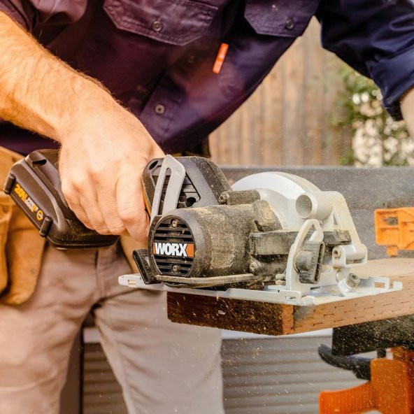 WORX WX531 20Volt 2.0Ah. Li-ion 120mm Kömürsüz Profesyonel Çok Amaçlı Daire Testere - Resim 9