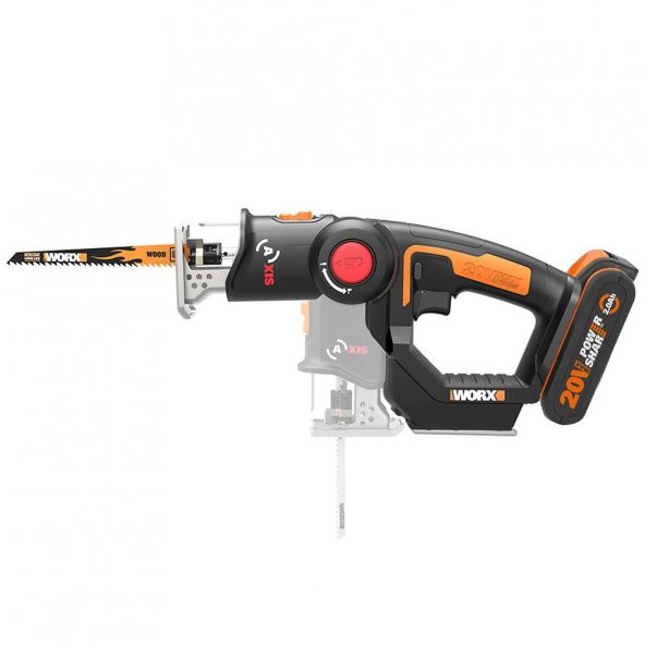 WORX WX550 20Volt 2.0Ah. Li-ion Profesyonel Dekupaj ve Tilki Kuyruğu Testere - 8