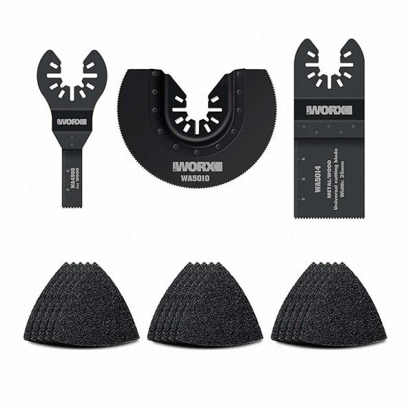 WORX WA5099 18 Parça Universal Metal, Ahşap Kesme ve Zımpara Kâğıdı Aksesuar Seti - 3