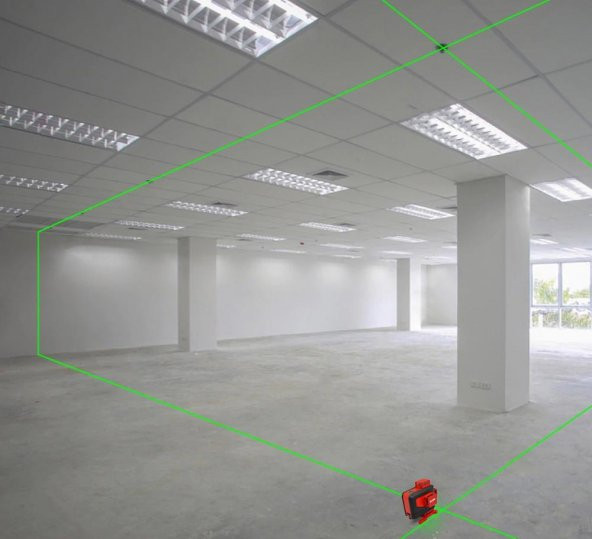 KOBB KBL35GTP Profesyonel Li-ion Şarjlı 4X360⁰ Otomatik Hizalamalı Yeşil Çapraz Çizgi Lazer Distomat + Uzaktan Kumanda + Tripod - 4