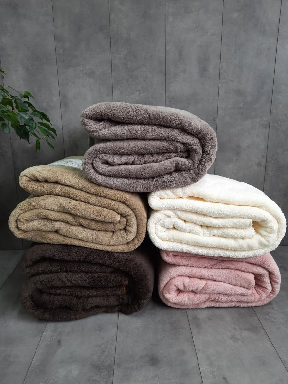Aurora Siyah Çift Kişilik Welsoft Peluş Battaniye - 2
