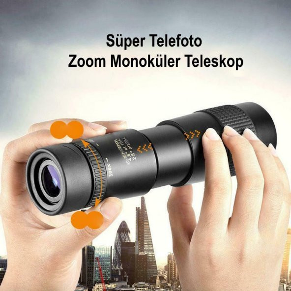 DailyTech 10-300x40 Zoom Monoküler Teleskop Dürbün Telefon Tutuculu - 6