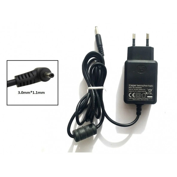 Orijinal Homtech  Casper 5.0V 2.5A 3.0mm 1.1mm Tablet Adaptör Şarj Aleti HB13-05020500SPA