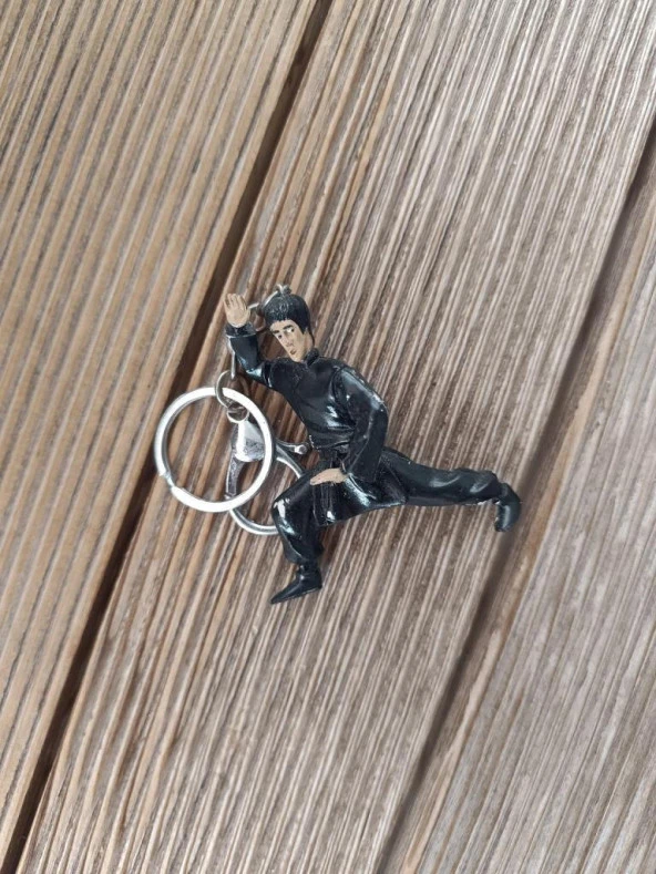 Bruce Lee 3d Figür Anahtarlık Araba Çanta Cüzdan Anahtarlık Süsü Aksesuar - 2